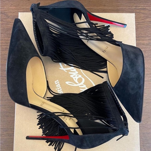 Christian Louboutin
Curtain Fringe Ankle-Strap Pumps - Picture 1 of 6